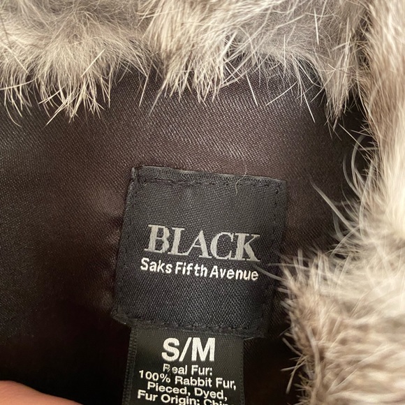Saks Fifth Avenue Black Label Rabbit Fur Vest - Picture 4 of 4
